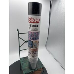 Siser Glittler Heat Transfer Vinyl Black 11.8" x 36" Roll Iron On HTV